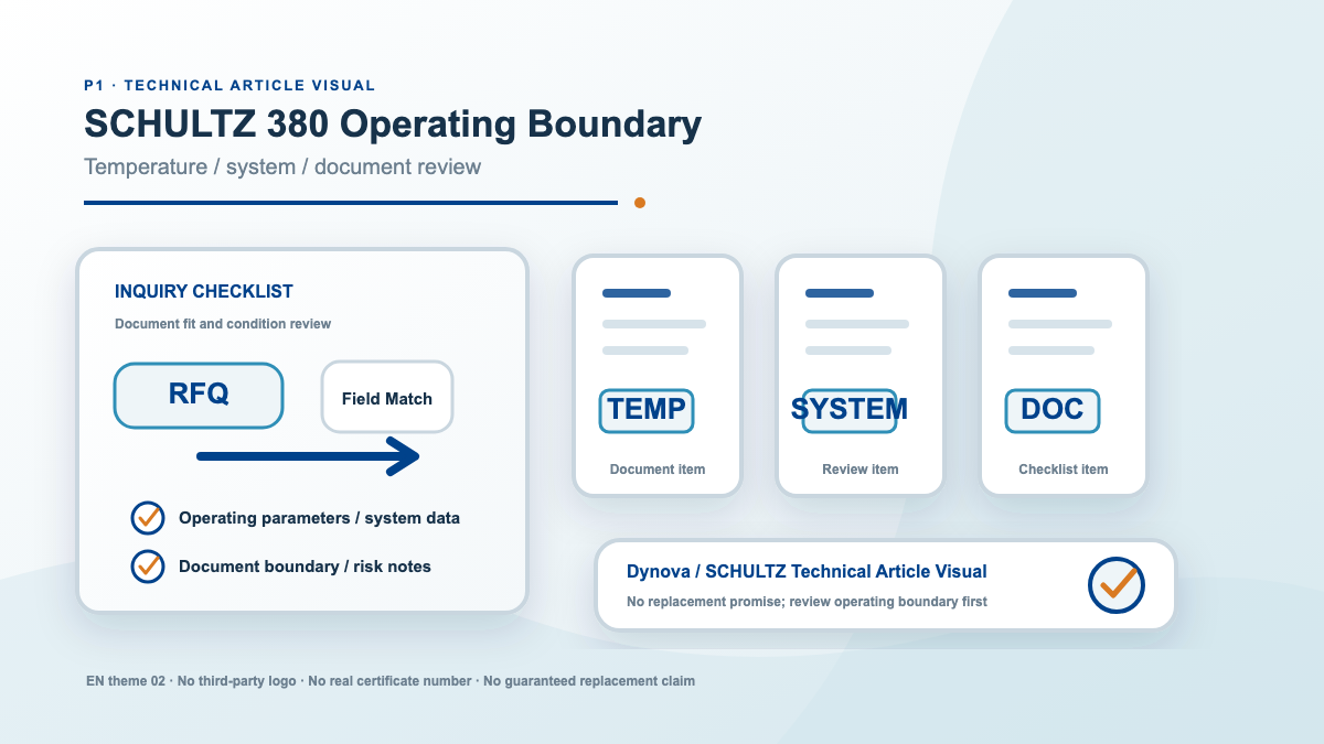 Which Operating Conditions Are Suitable for SCHULTZ 380 Heat Transfer Fluid?