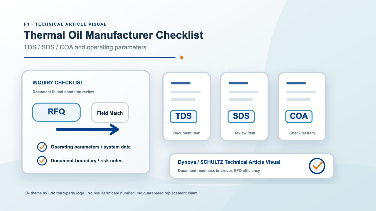 Heat Transfer Fluid Supplier Checklist: TDS, SDS, COA and Operating Conditions