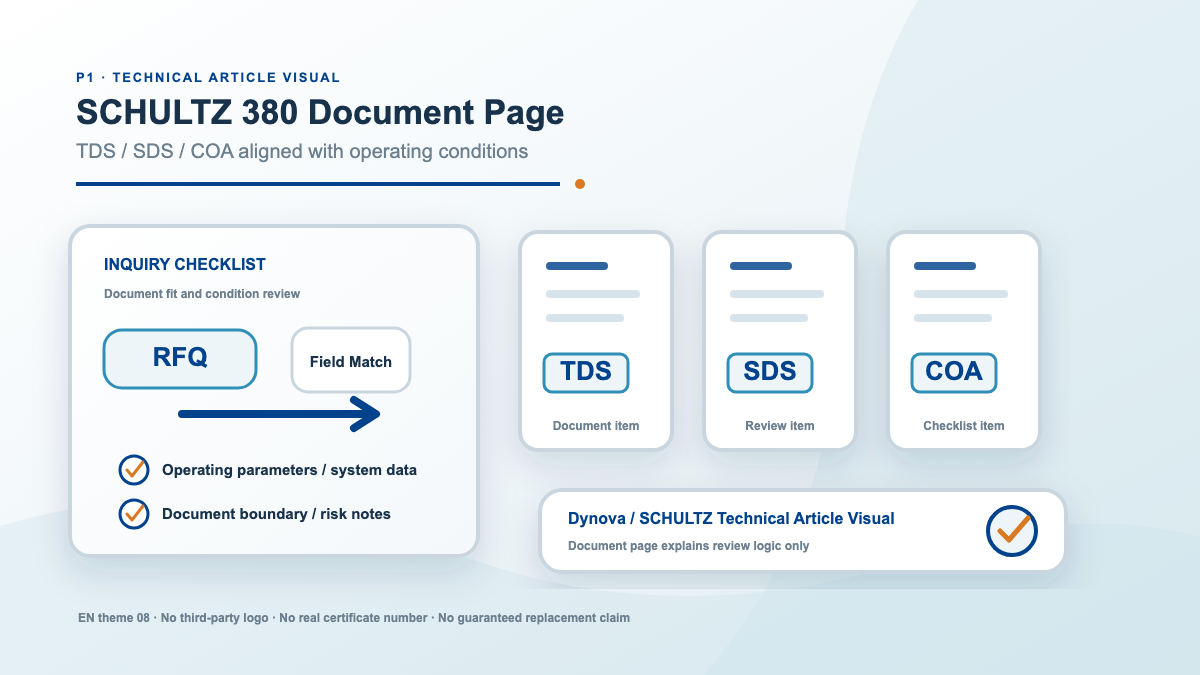 SCHULTZ 380 Heat Transfer Oil Documents: Aligning TDS, SDS, COA and Operating Conditions